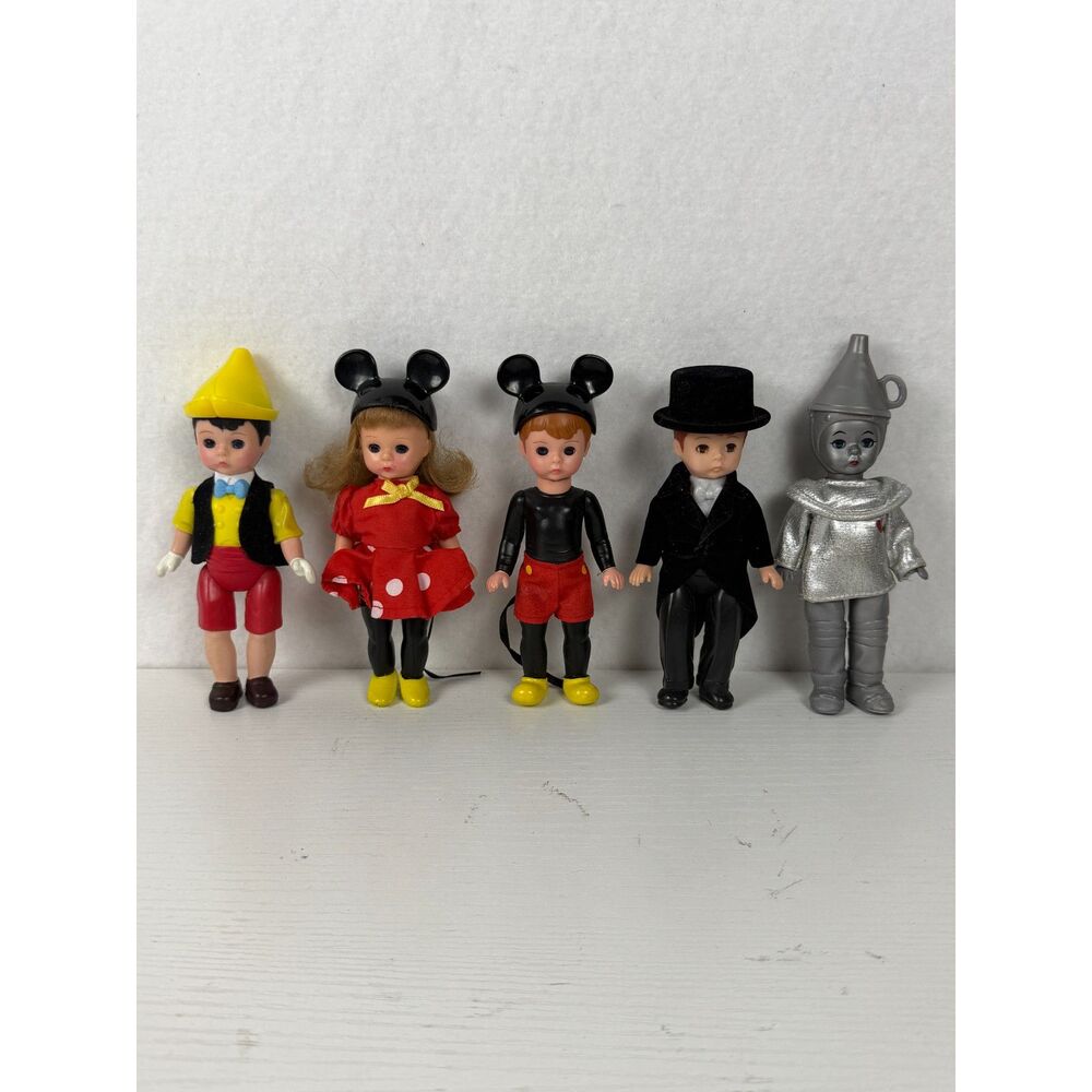 Madame Alexander McDonald's Doll Lot 5 Disney Mickey Minnie Pinocchio Tin Man